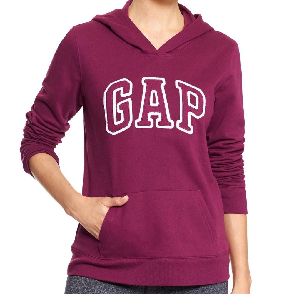 GAP Logo Fleece Maroon Hoodie